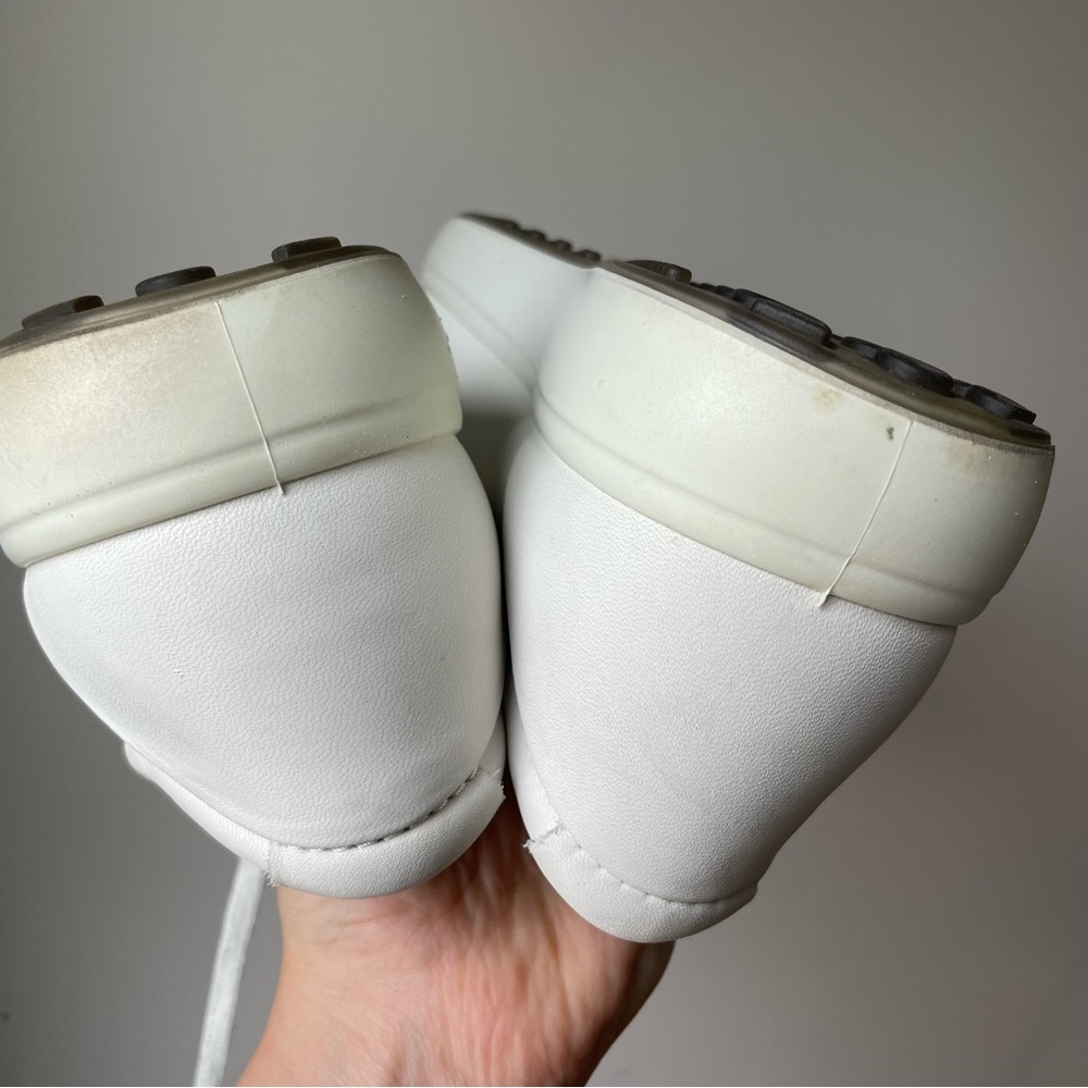 Classic Ecco White Men's Leather Sneakers - Picture 7 of 8